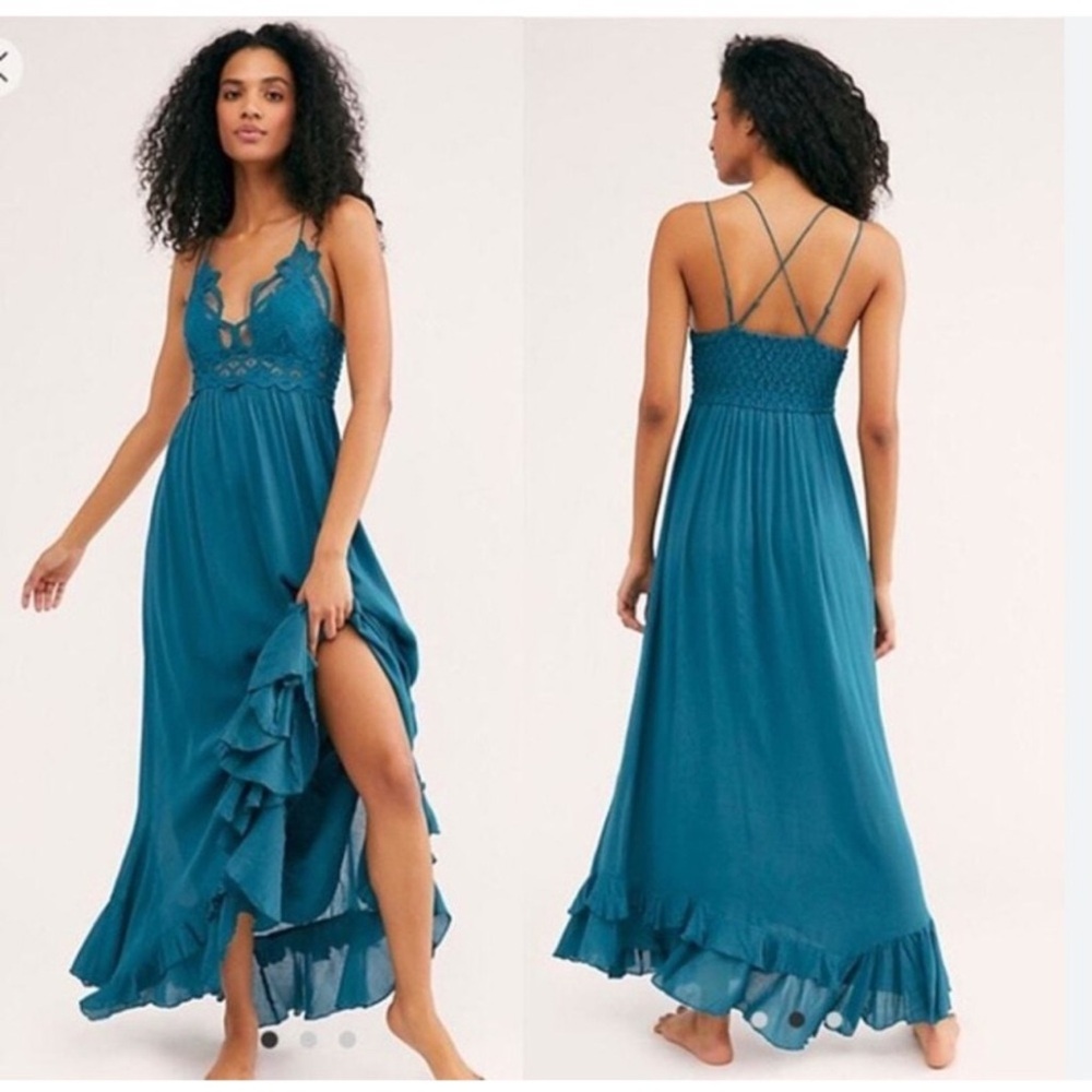 Free People ADELLA MAXI SLIP DRESS SIZE XSMALL